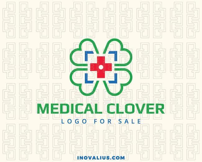 Green and Blue Logo - Medical Clover Logo Design For Sale | Inovalius