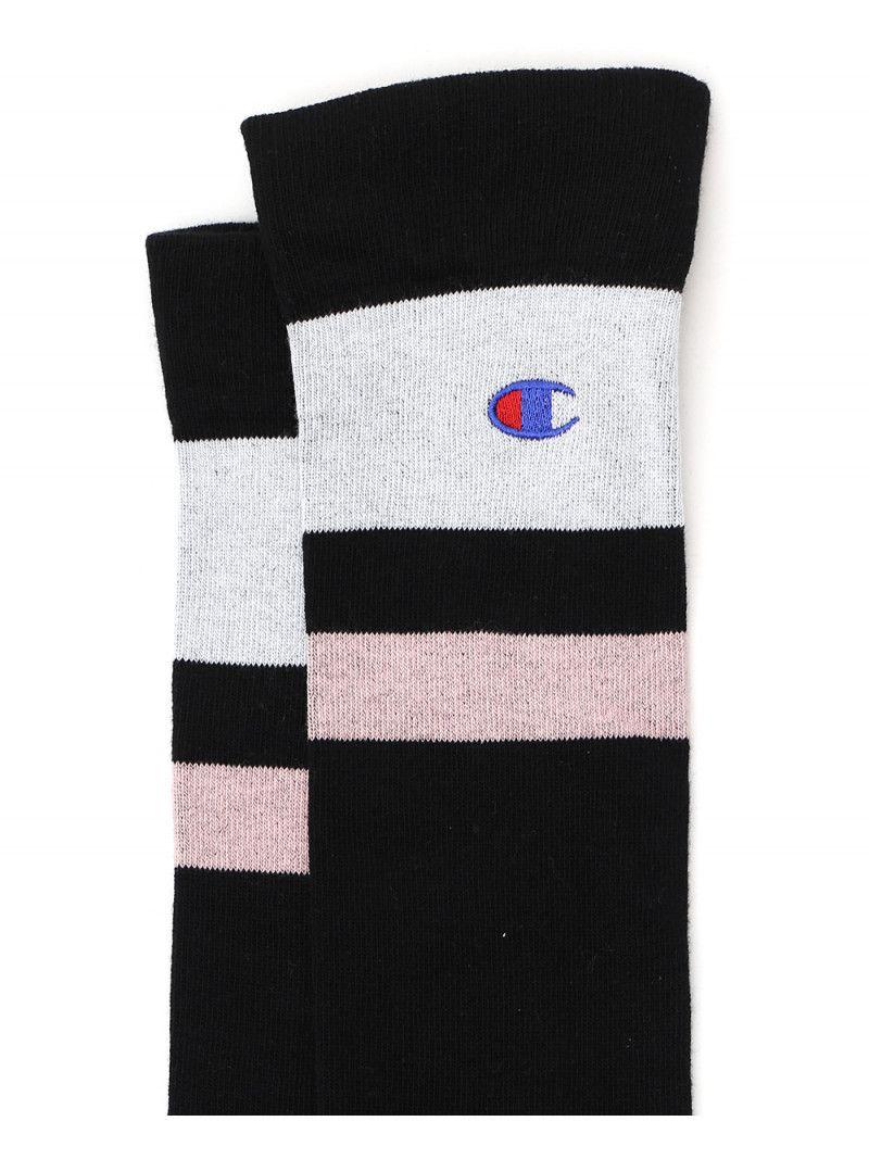 Black Striped Logo - CHAMPION Black striped logo socks