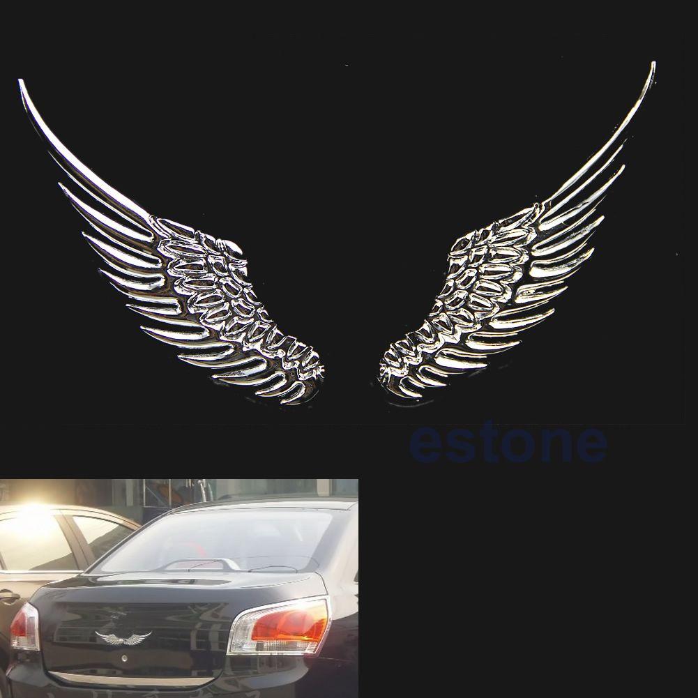 Wings as Logo - 3D New Alloy Metal Angel Hawk Wings Design Car Emblem Badge Decal ...