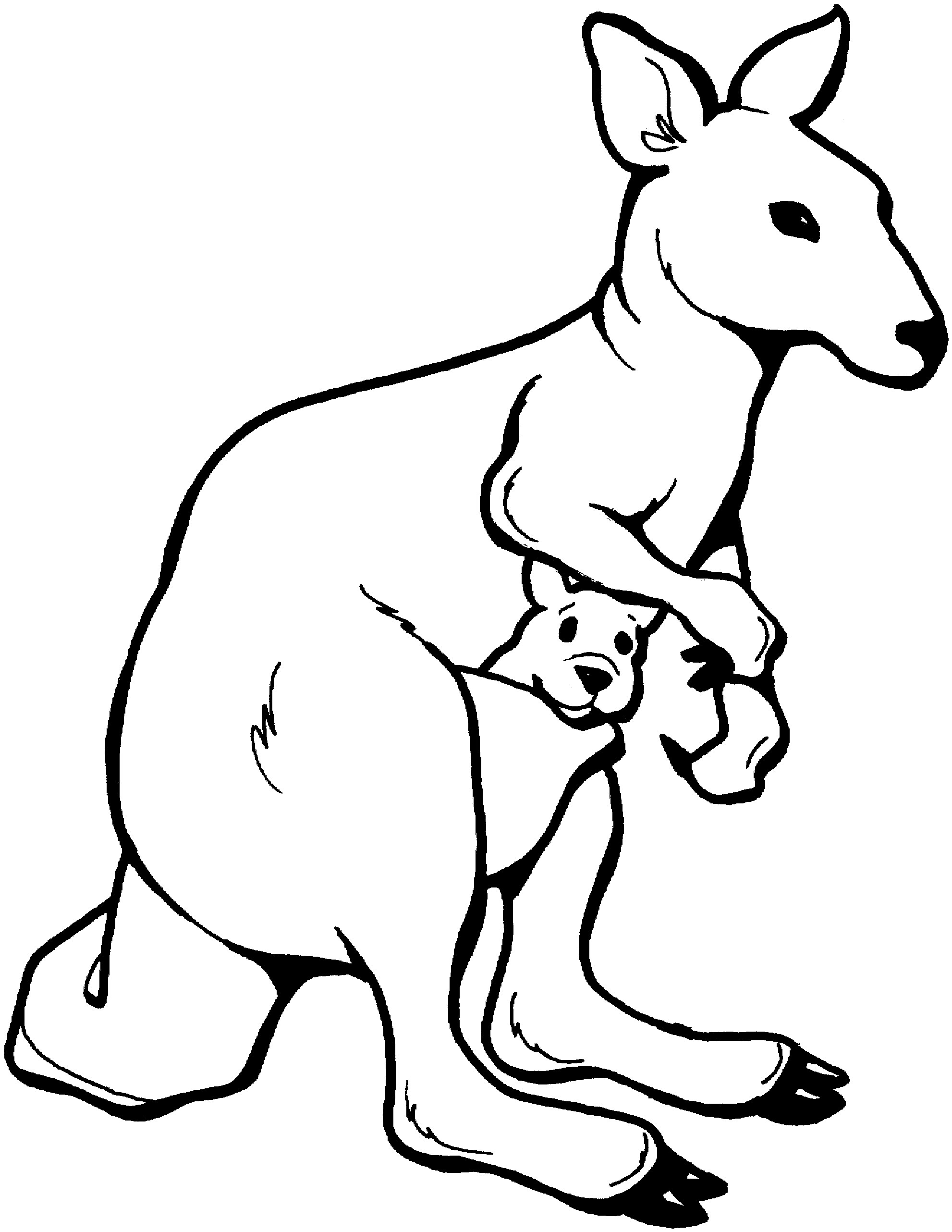 Black and White Kangaroo Logo - Clip Art Black And White Pics Of A Joey Clipart