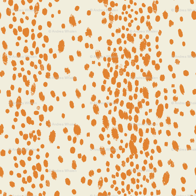 White and Orange Dots Logo - Orange Dots on warm white wallpaper - domesticate - Spoonflower