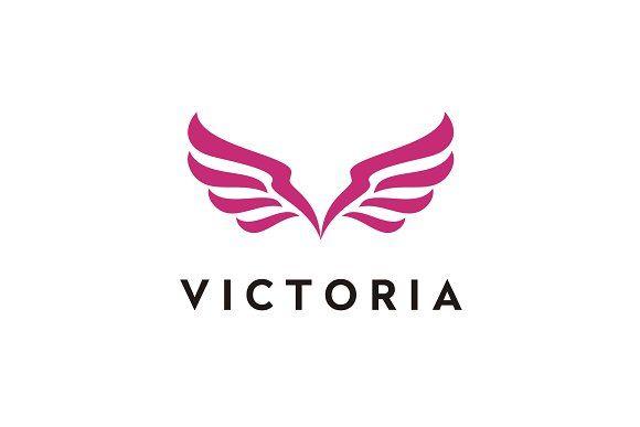 Wings as Logo - Initial V as Wings logo design Logo Templates Creative Market