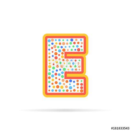 White and Orange Dots Logo - Dots and letter E Logo abstract logo design. Creative symbol design ...