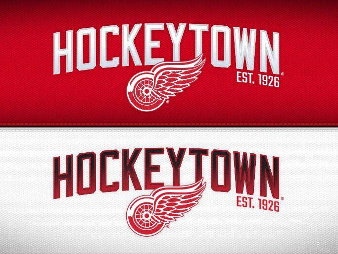 Wings as Logo - Red Wings Reveal New “Hockeytown” Logo – DetroitHockey.Net