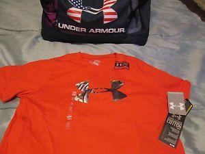 Orange Under Armour Camo Logo - BRAND NEW Boys UNDER ARMOUR Orange W/ Camo Big UA Logo YXL 18 20