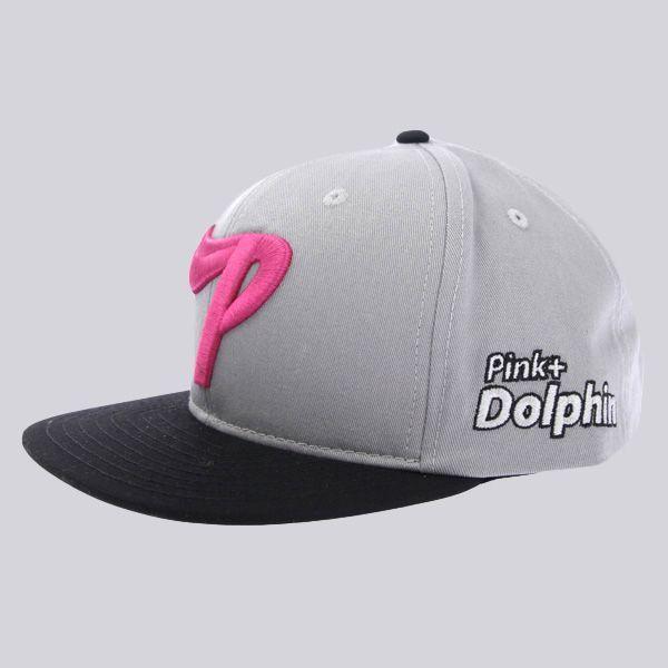 Pink Dolphin P Logo - Pink Dolphin P Logo Snapback Cap Grey. Pink Dolphin Caps