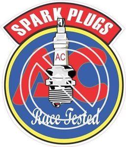 AC Racing Spark Plugs Logo - A/C Spark Plugs Race Tested Sticker/Decal | eBay