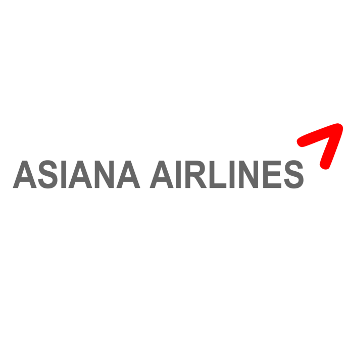 Black Airline Logo - Asiana Airlines Font