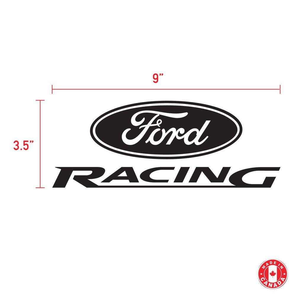 Vinyl Racing Logo - 2X FORD RACING logo sticker vinyl decal | eBay