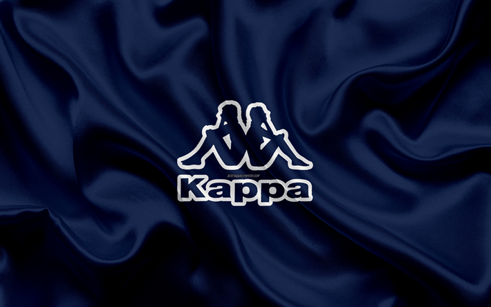 Italian Sportswear Logo - Download wallpaper Kappa, logo, emblem, 4k, brands, blue silk