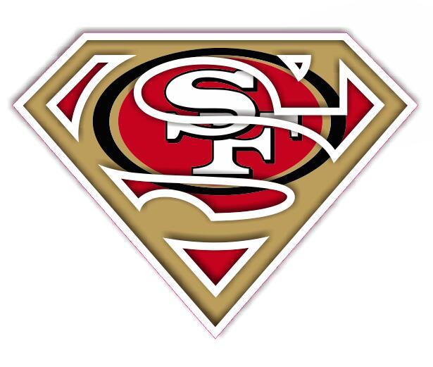 49ers Superman Logo - San Francisco 49ers Superman Logo iron on transfer - $2.00 :