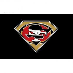 49ers Superman Logo - San Francisco 49ers Flag 3'x5' Superman – GotItHere.com