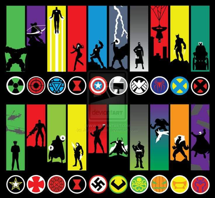 Marvel Character Logo - Can you please identify these Marvel characters? Fiction