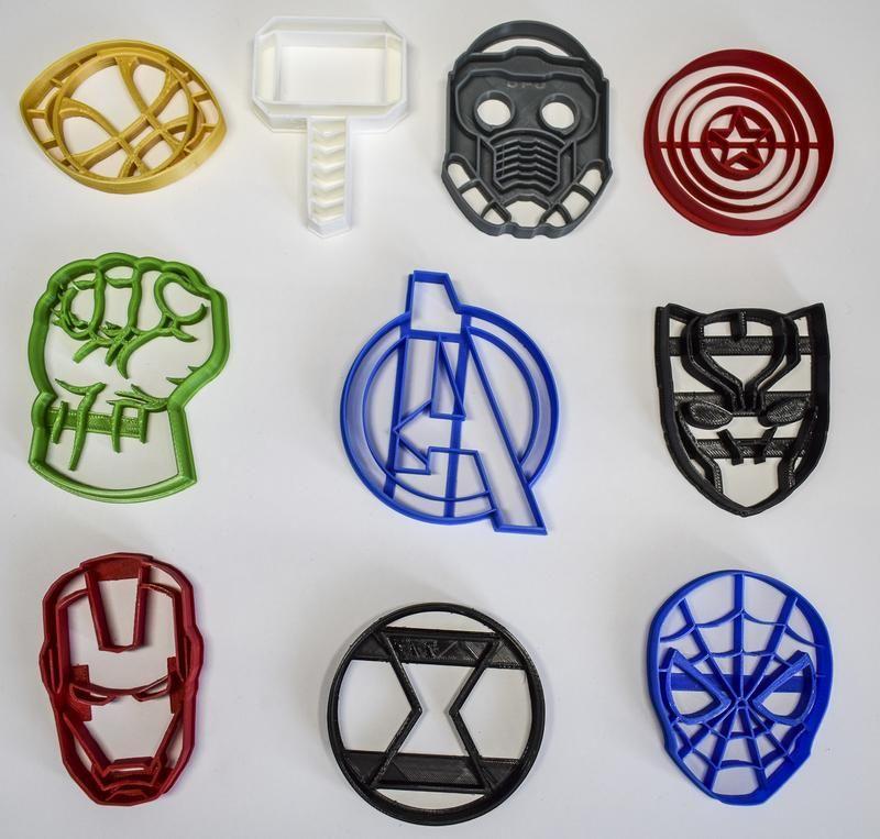 Marvel Character Logo - Avengers Infinity War Set Of 10 Fondant Cutter Cupcake Topper FD1089 ...