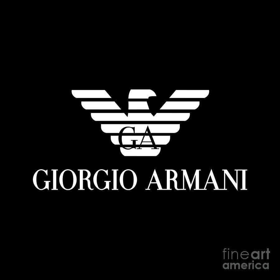 Armani Logo - Giorgio Armani Logo Digital Art by Voros Edit