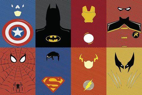 Marvel Character Logo - Marvel Characters DC Comics Wall Art Canvas Prints & Posters Australia