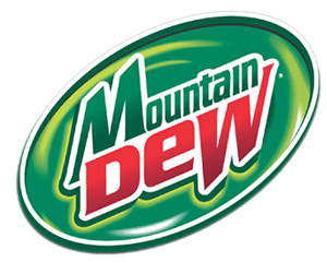 Mountains and Red Oval Logo - Mountain Dew Logo Label transparent PNG - StickPNG