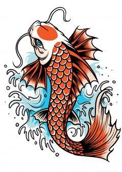 Koi Fish Graphic Logo - Koi Vectors, Photos and PSD files | Free Download