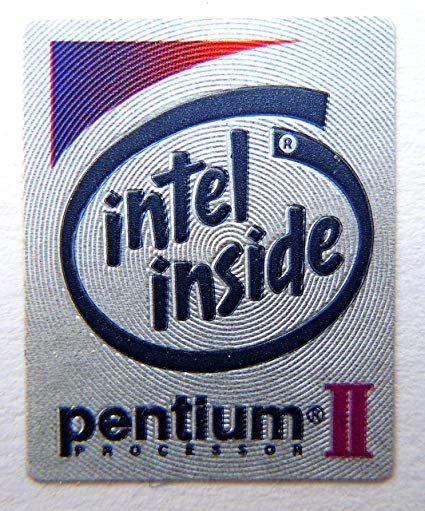 Intel Pentium II Logo - Amazon.com: Original Intel Pentium 2 Inside Sticker 19 x 24mm [339 ...