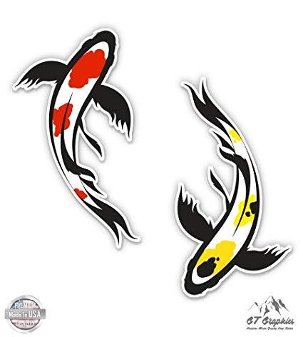 Koi Fish Graphic Logo - Amazon.com: Koi Fish set of 2 - Vinyl Stickers Waterproof Decals ...