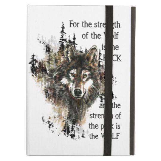 Wolf Head Logo - Wolf Pack Quote Wild Wolf Head Logo Case For iPad Air | Zazzle.com