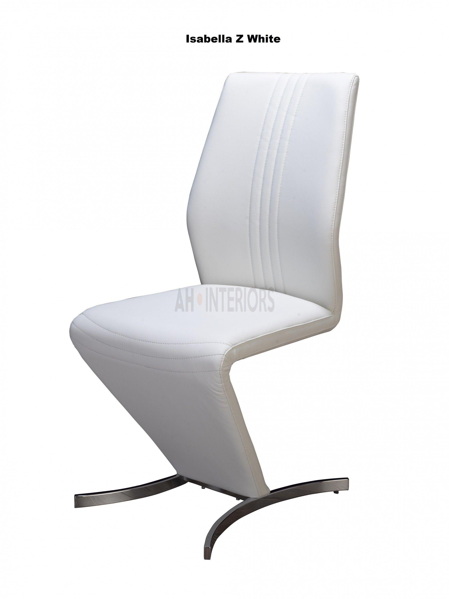 Black and White Z Logo - Isbella Z Chair White and Black Variation Dining Chair