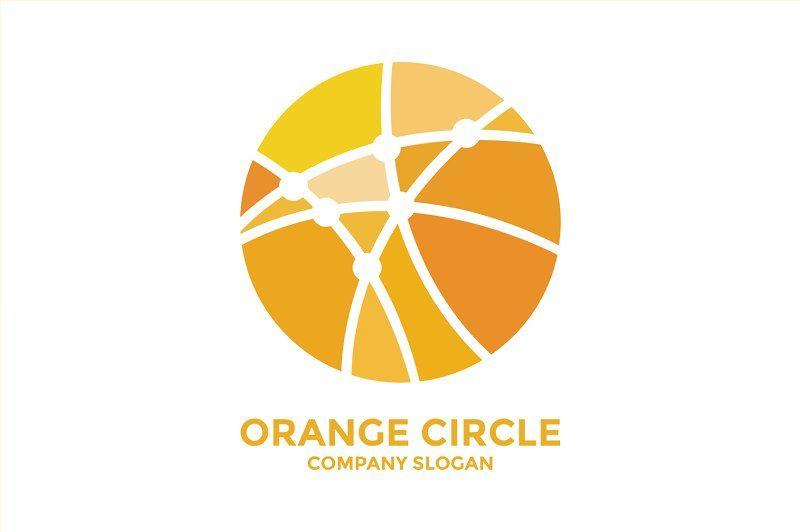 Orange Dots in a Circle Logo - Orange Circle Logo ~ Logo Templates ~ Creative Market
