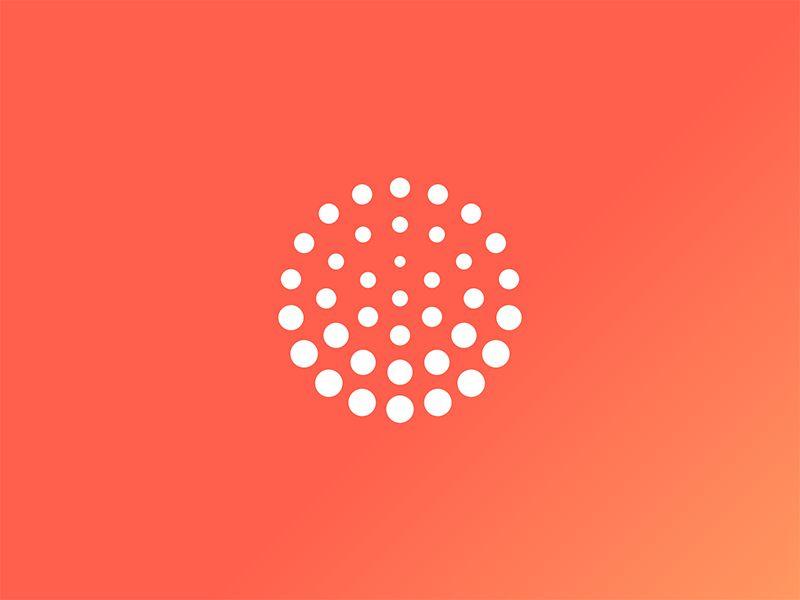 Orange Dots in a Circle Logo - Motion tracking logo