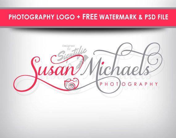 Custom Photography Logo - Custom photography logo free watermark and PSD source file | Etsy