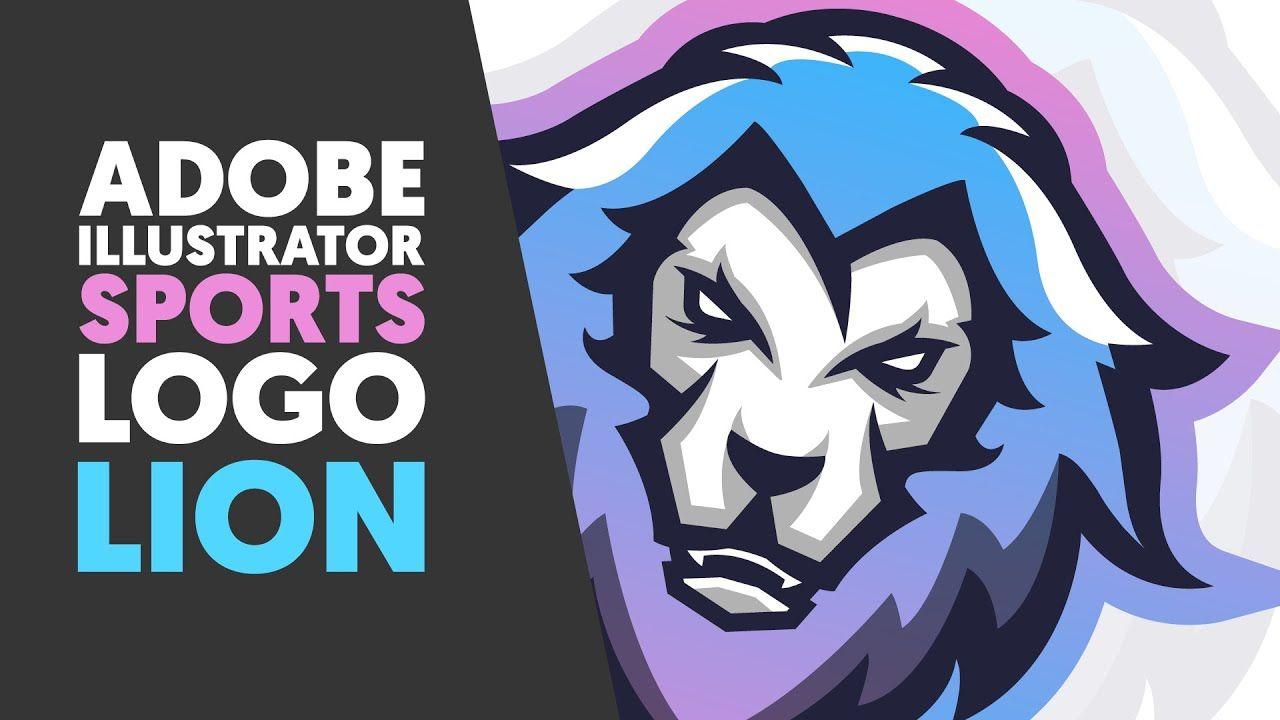 Blue Lion Sports Logo - Adobe Illustrator | Mascot | Lion | Shard - YouTube