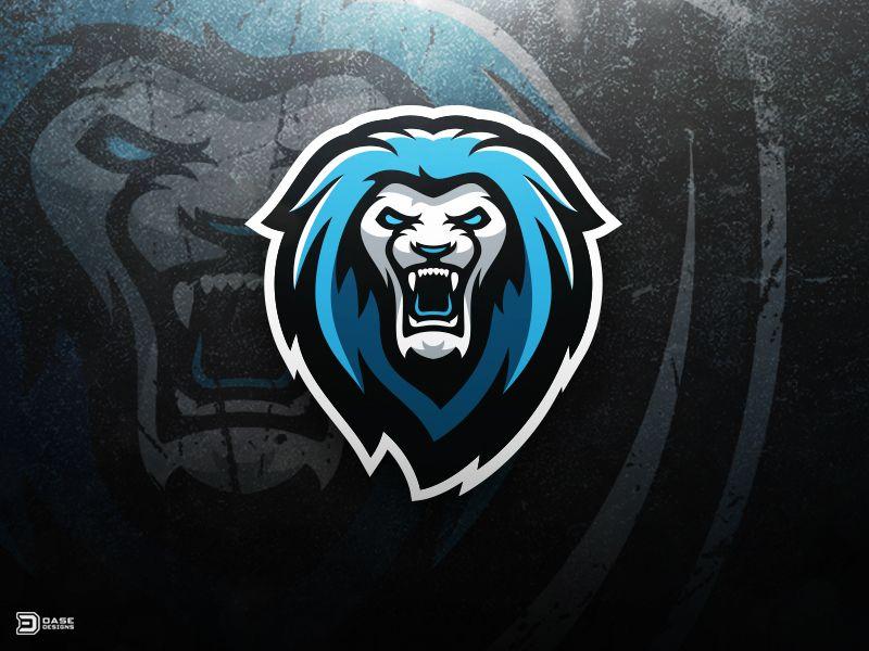 Blue Lion Sports Logo - AWKN Lion eSports Logo