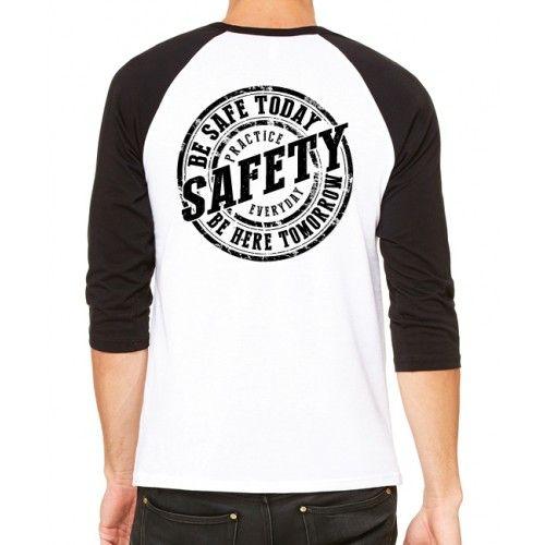 Baseball Company Logo - Safety Design Baseball Tee. Company Logo Front Print included