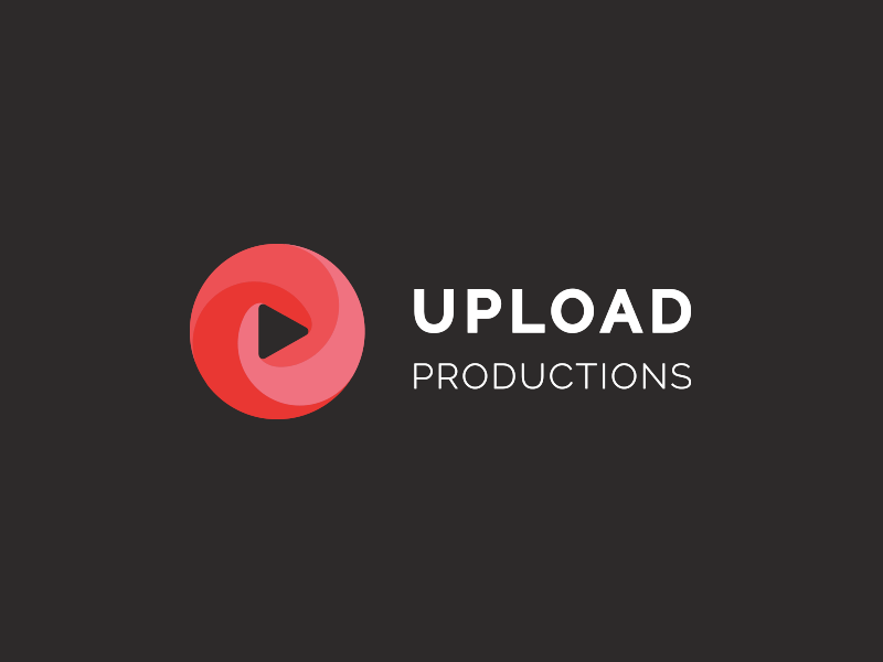Gray and Red Swirl Logo - Upload Productions - final design by TIE A TIE by Aiste | Dribbble ...
