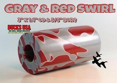 Gray and Red Swirl Logo - DUCK CALL ACRYLIC Red & Gray Swirl 2.7