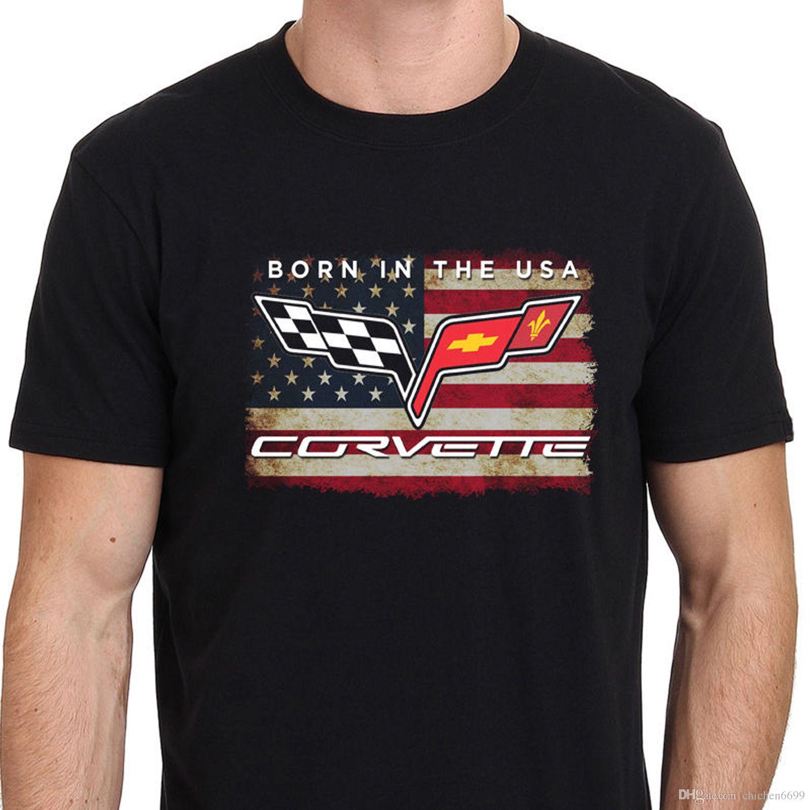 Awesome Corvette Logo - CHEVY CORVETTE Logo MODERN EMBLEM T Shirt Men'S New Best Design Size