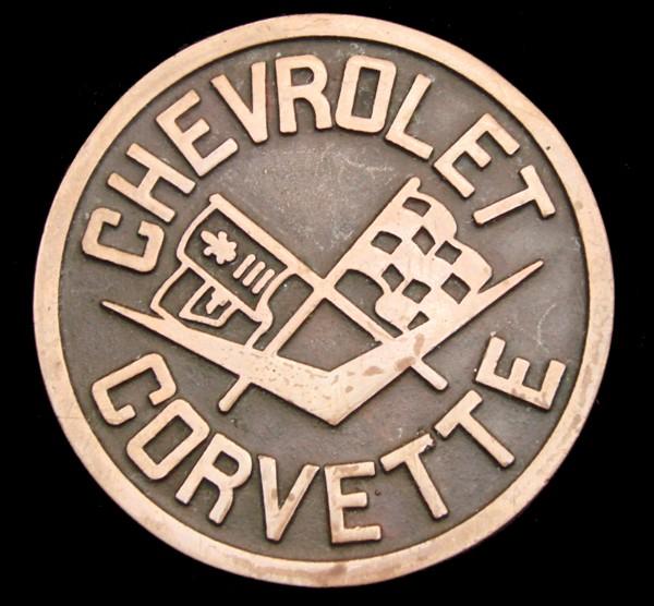 Awesome Corvette Logo - PI04150 AWESOME VINTAGE EARLY 1970s UB ***CORVETTE*** LOGO SOLID