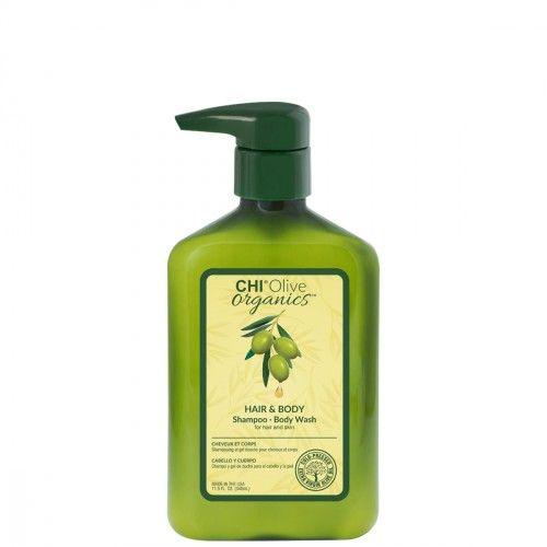 Shampoo Olive Logo - CHI Olive Organics Hair and Body Shampoo Body Wash 340ml