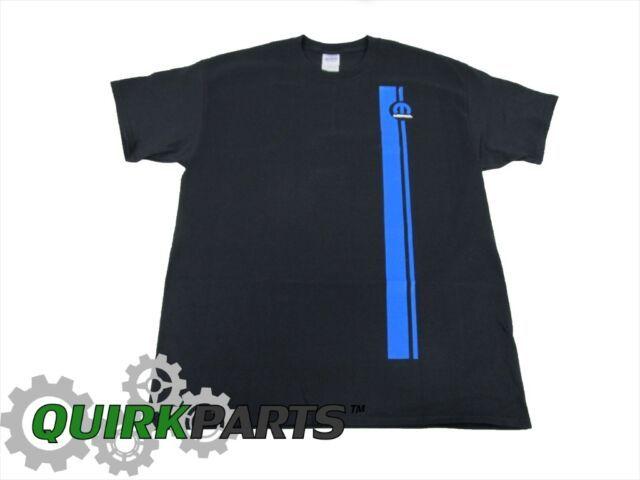 Blue and White Stripe Brand Logo - Black Large Mopar T-shirt With Blue & White Logo and Stripes Genuine ...