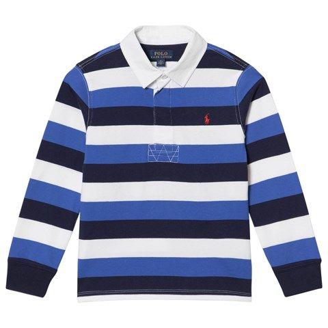 Blue and White Stripe Brand Logo - Ralph Lauren Blue, Navy and White Stripe Rugby | AlexandAlexa