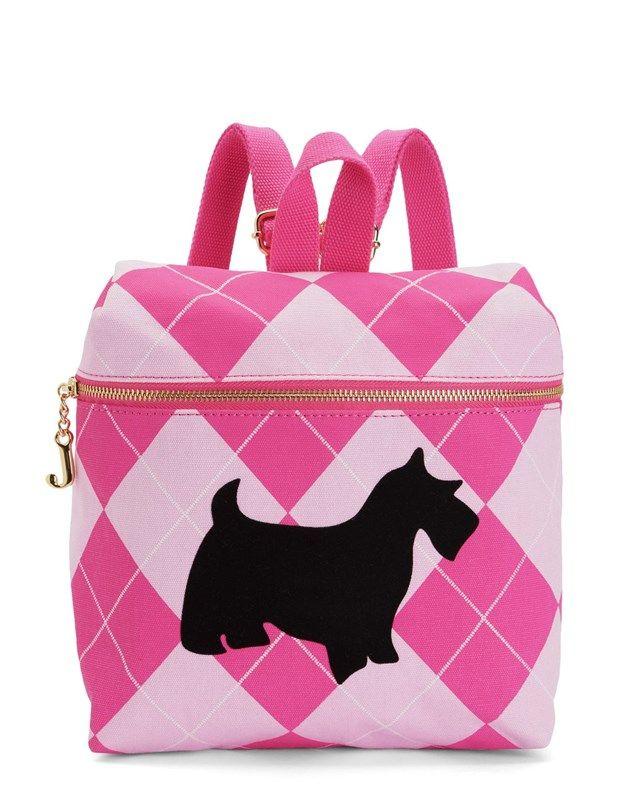 Juicy Couture Dog Logo - Outlet ARGYLE SCOTTIE DOG BACKPACK