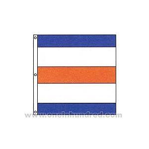 Blue and White Stripe Brand Logo - Imprinted Blue, white and orange stripes.,Corporate Blue, white and ...