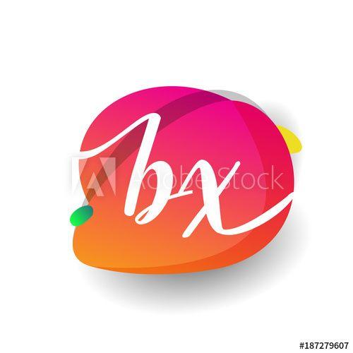 BX Company Logo - Letter BX logo with colorful splash background, letter combination ...