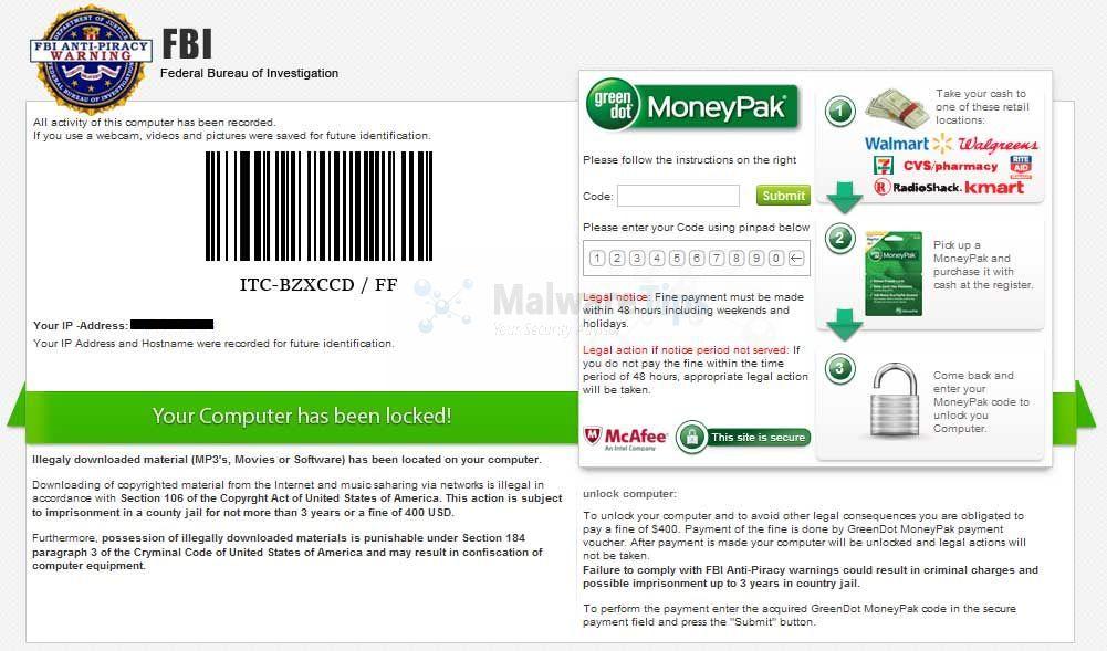 Green Dot MoneyPak Logo - Remove Green Dot MoneyPak virus (FBI or Police Scam)