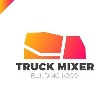 Mixer Logo - Building company Concrete truck mixer logo