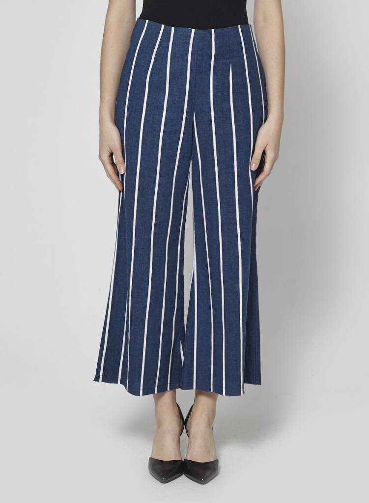 Blue and White Stripe Brand Logo - BLUE PANTS WITH WHITE STRIPES - DEUXIEME EDITION