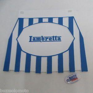 Blue and White Stripe Brand Logo - Lambretta Mudflap Light Blue and White Stripe Lambretta Logo Italian ...