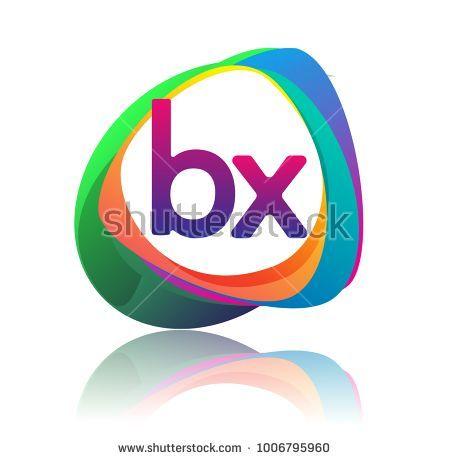 BX Company Logo - Letter BX logo with colorful splash background, letter combination ...