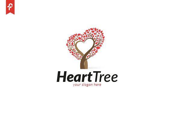 3 Heart Logo - Heart Tree Logo Logo Templates Creative Market