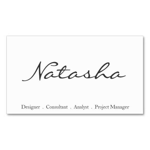 Black and White Scripts Logo - Elegant Black and White Script Font Business Card | Pinterest ...