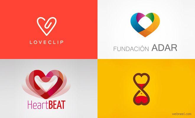 3 Heart Logo - 40 Best and Creative LOVE Logo Design examples for your inspiration